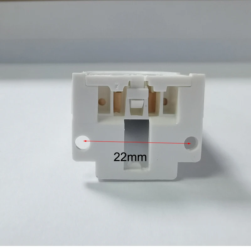 White T8 Lamp Base Holder Set for G13 Bulbs 5 White T8 Lamp Base Holder Set for G13 Bulbs - Image 5