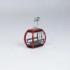 Red 1/87 Gondola Lift Cabin Model