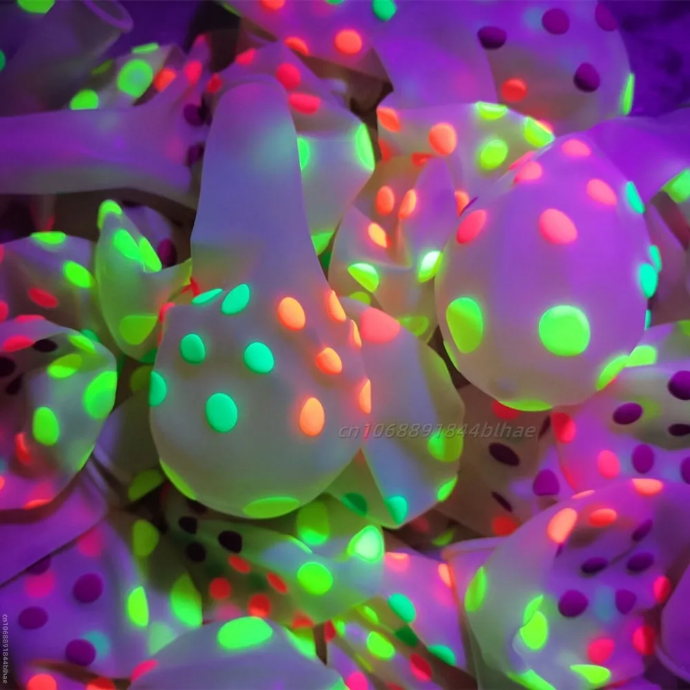 Vibrant Neon Glow Latex Balloons Set of 10 5 Vibrant Neon Glow Latex Balloons Set of 10 - Image 5