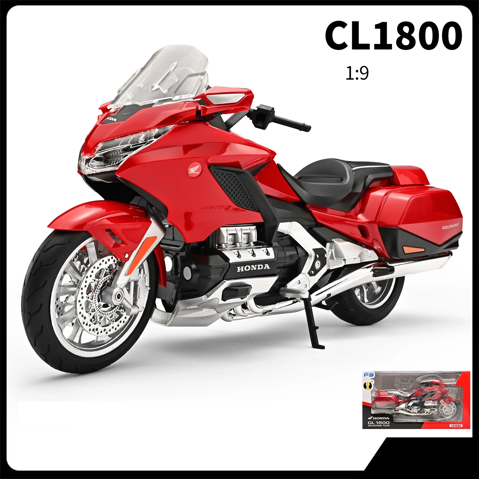 Red Honda Gold Wing Tour 1:9 Scale Model 9 Red Honda Gold Wing Tour 1:9 Scale Model - Image 9