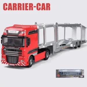 Alloy Double Deck Flatbed Trailer Model 1:50 Scale 16 S2d6140acff1841b79ee116f0889c5dc4u