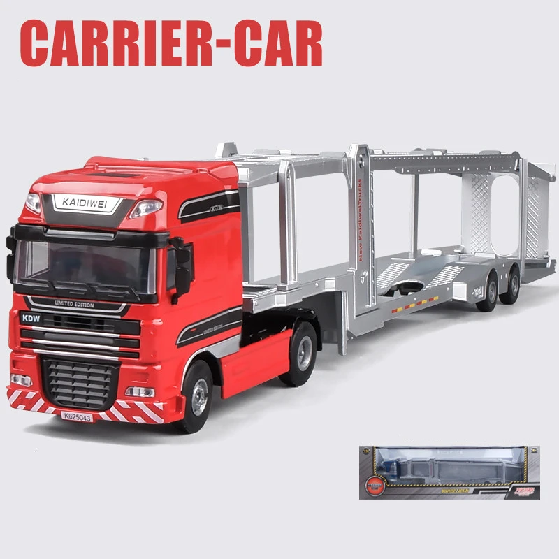 Alloy Double Deck Flatbed Trailer Model 1:50 Scale 7 Alloy Double Deck Flatbed Trailer Model 1:50 Scale - Image 7