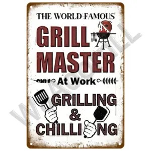 Retro BBQ Metal Sign for Outdoor Decor 58 S2d9298d62e494c9fa39089508badc946I 4