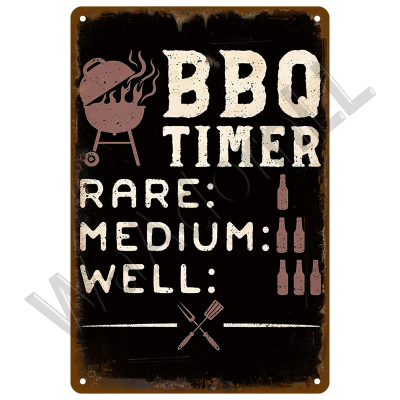 Vintage BBQ Zone Metal Sign Set of Six 23 Vintage BBQ Zone Metal Sign Set of Six - Image 23
