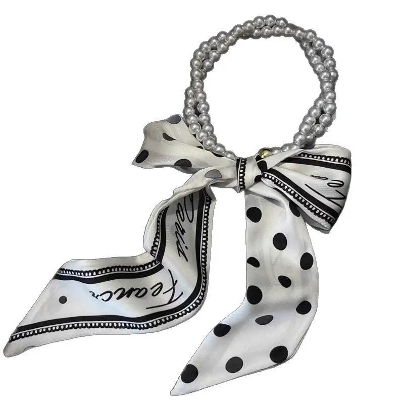 Elegant Black and White Women's Scarf Belt 6 Elegant Black and White Women's Scarf Belt - Image 6