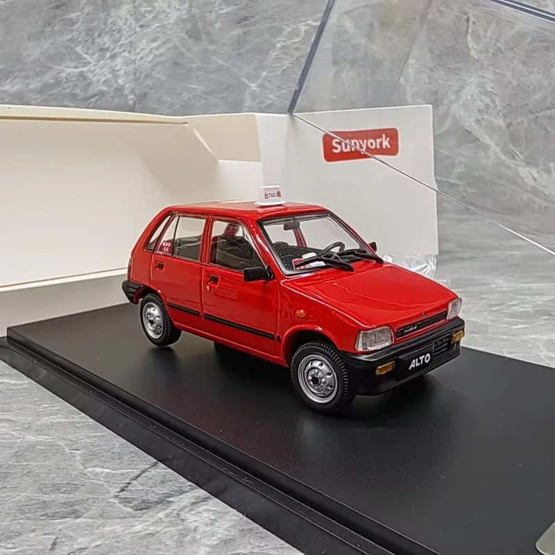 Vibrant Red Suzuki Alto Taxi Diecast Model 5 Vibrant Red Suzuki Alto Taxi Diecast Model - Image 5