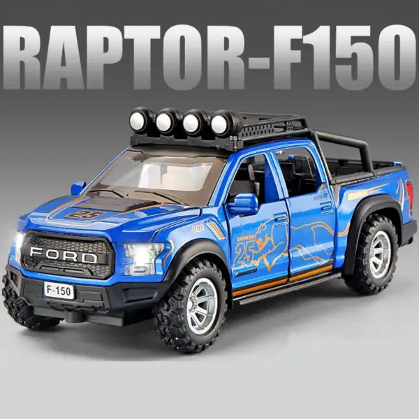Vibrant Blue Ford Raptor F150 Diecast Model | JakeSpecial