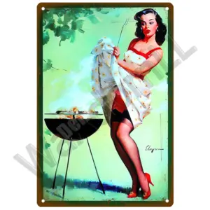 BBQ Zone Vintage Metal Tin Sign 20x30 cm 50 S2f6f345b8b4040de826847469a103ddcY