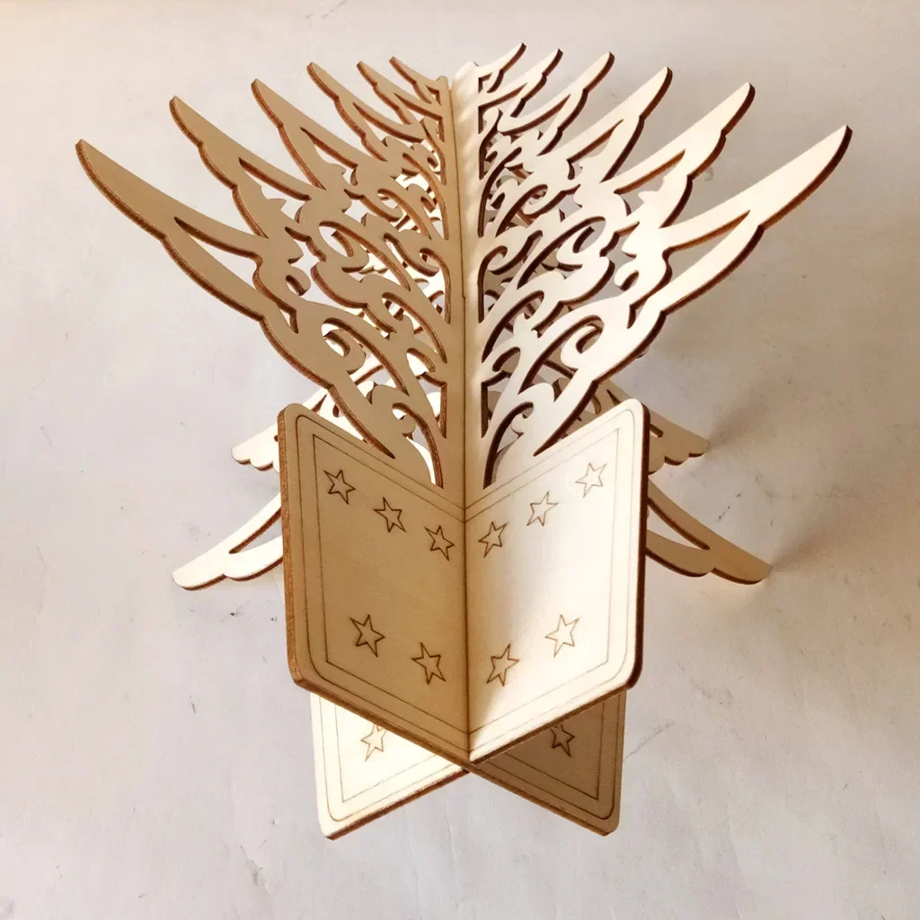 Unfinished Wooden Christmas Tree Ornament 30cm 3 Unfinished Wooden Christmas Tree Ornament 30cm - Image 3