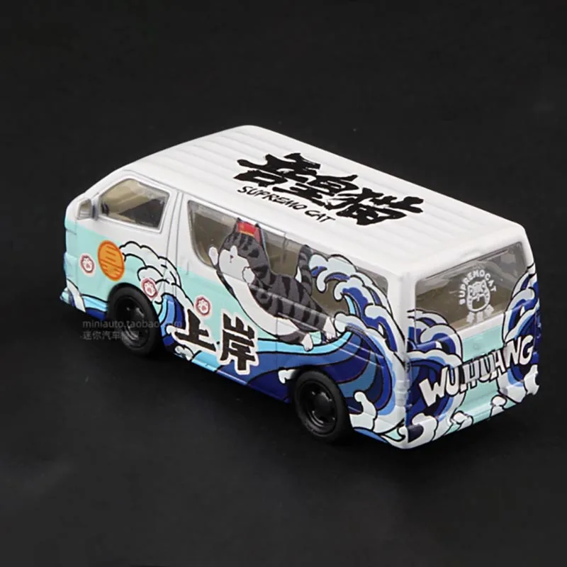 Black and Red Toyota HiAce 1/64 Scale Model 4 Black and Red Toyota HiAce 1/64 Scale Model - Image 4