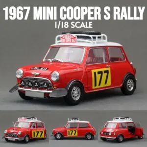 Mini Cooper Rally 1967 Diecast Model in Red 14 S3277784eca424e198a1f3fe310a40c22r