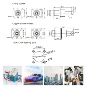 High-Current Energy Storage Connector 120A 13 S336287ec88f544b1a0df2a85999cc50eY