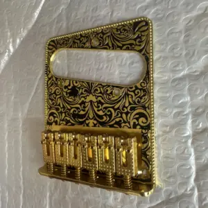 Golden Ornate Guitar Bridge Plate for Telecaster 8 S33b926fc2fd64a389a8288fc3bf1c748s