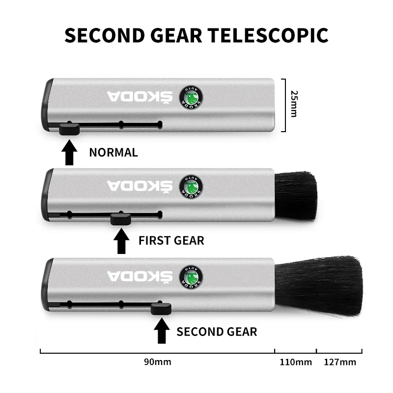 Adjustable Car Cleaning Brush for ŠKODA 2 Adjustable Car Cleaning Brush for ŠKODA - Image 2