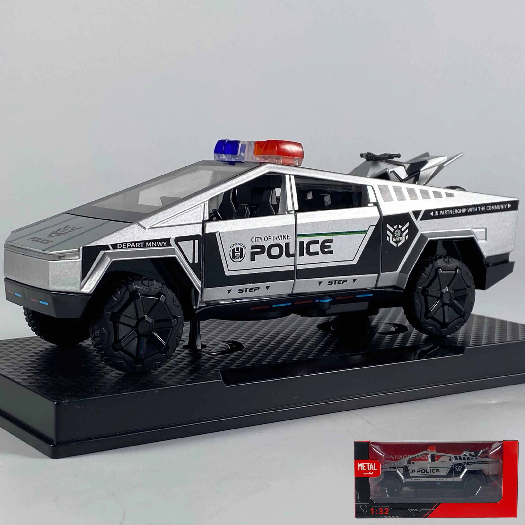 1:32 Scale Diecast Off-Road Police Pickup Truck 7 1:32 Scale Diecast Off-Road Police Pickup Truck - Image 7
