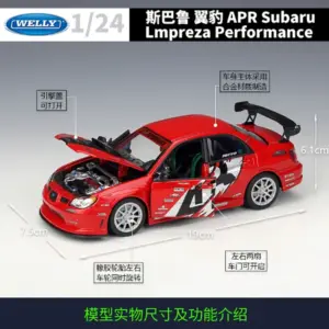 WELLY 1:24 Subaru Impreza Model Car 6 S34292284d4524e899439ea58c12c5207O