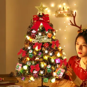 Miniature 50cm Festive Christmas Tree Set with Lights 13 S34fbf878b51c4fa68ae9c6664e5ab683x