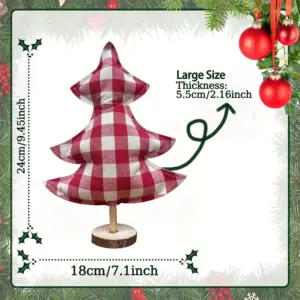 Mini Gingham Christmas Tree Ornaments Set 15 S353ef7c2f652431f9ecdd8939d59147cS
