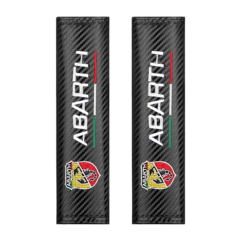 Carbon Fiber Fiat Abarth Seat Belt Shoulder Covers 8 Carbon Fiber Fiat Abarth Seat Belt Shoulder Covers - Image 8