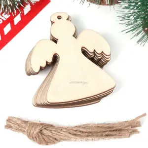 Unfinished Wooden Christmas Ornaments Set (10 Pieces) 30 S35af40e64b674678ac39a98eb98d5de9Y