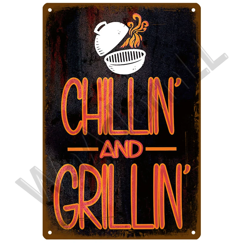 Retro BBQ Party Metal Sign Plaque 20x30 cm 5 Retro BBQ Party Metal Sign Plaque 20x30 cm - Image 5