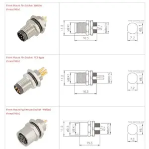 Waterproof M8 Connector with 8 Pins 11 S36741585a9c449288c9150b6d49593a24