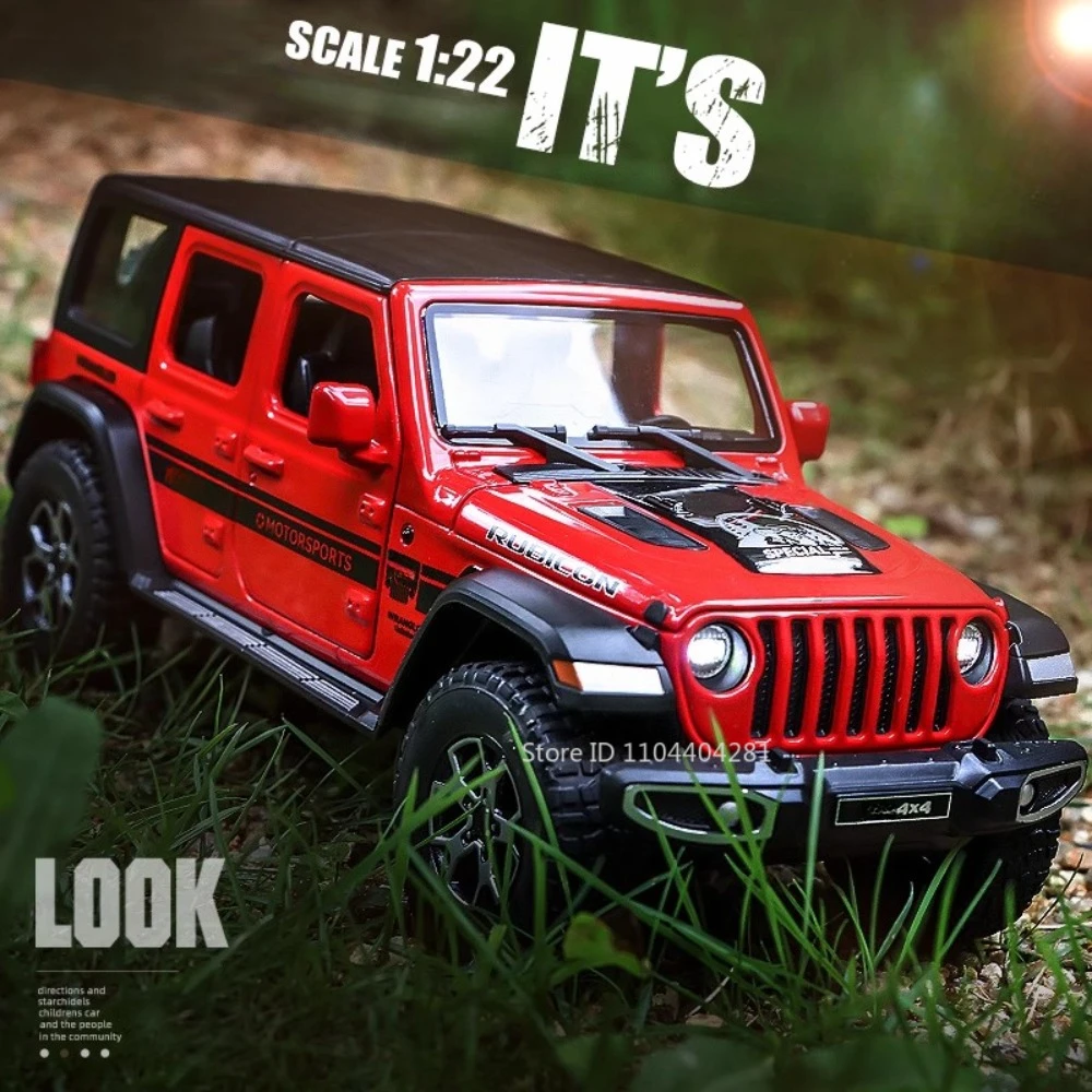 1:22 Scale Diecast Jeep Wrangler Rubicon Model 6 1:22 Scale Diecast Jeep Wrangler Rubicon Model - Image 6