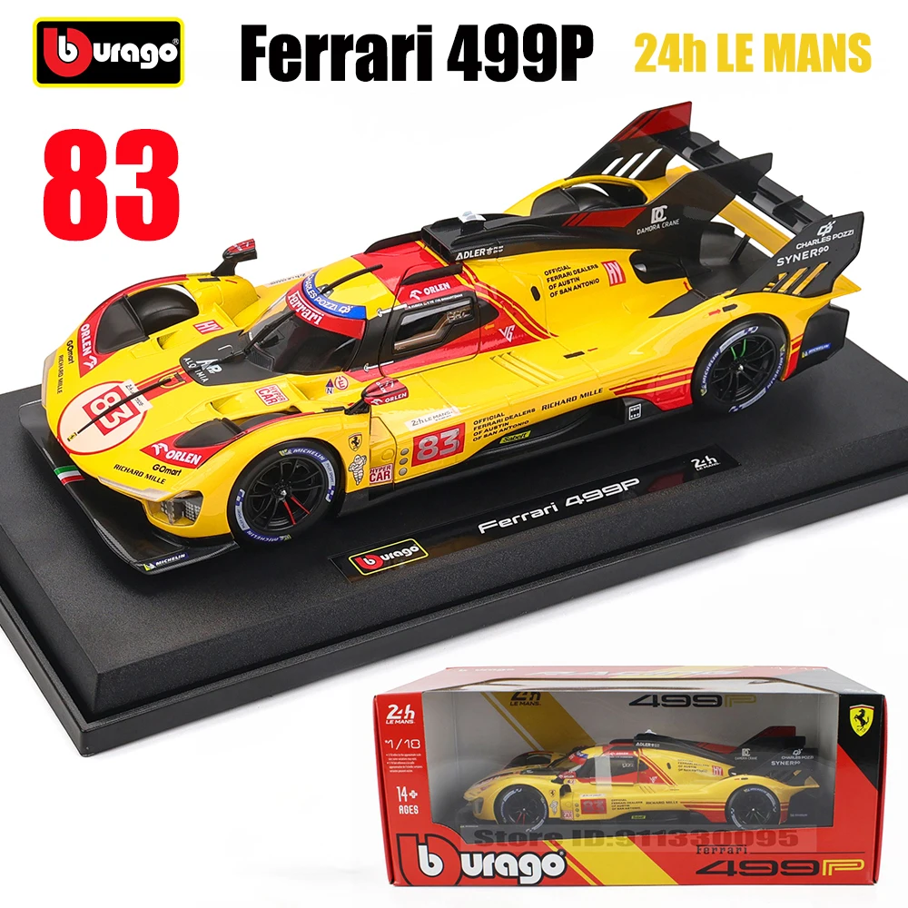 Ferrari 499P LMH 2024 Diecast Model 1:18 Scale 1 Ferrari 499P LMH 2024 Diecast Model 1:18 Scale
