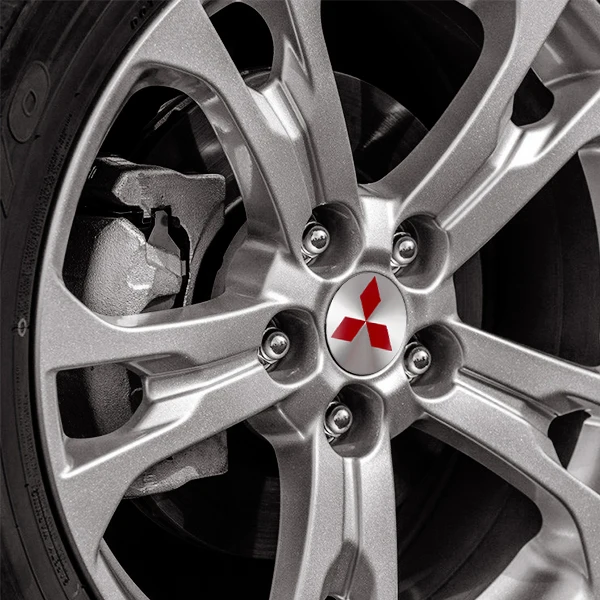 Mitsubishi Wheel Hub Cap Stickers Set 3 Mitsubishi Wheel Hub Cap Stickers Set - Image 3