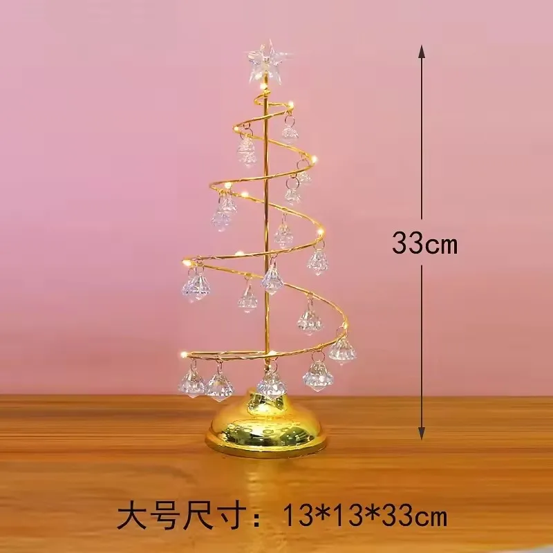 Electroplated Iron Christmas Tree with LED Crystals 8 Electroplated Iron Christmas Tree with LED Crystals - Image 8