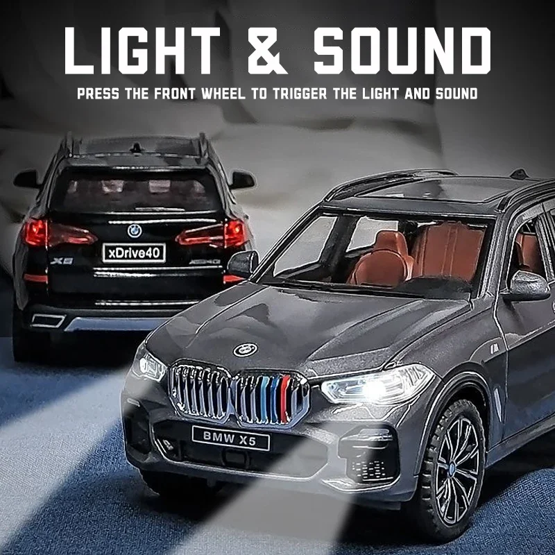 BMW X5 1:24 Diecast Model with Sound and Light 4 BMW X5 1:24 Diecast Model with Sound and Light - Image 4