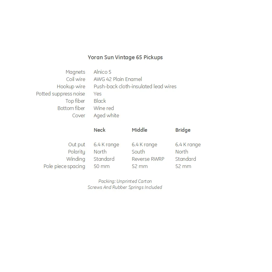 Vintage 65 Sun Handwound Single-Coil Guitar Pickup Set 6 Vintage 65 Sun Handwound Single-Coil Guitar Pickup Set - Image 6