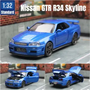Nissan Skyline GTR R34 1:32 Scale Diecast Model 19 S38e71e3bdcb6415996b792ee22a648cfq