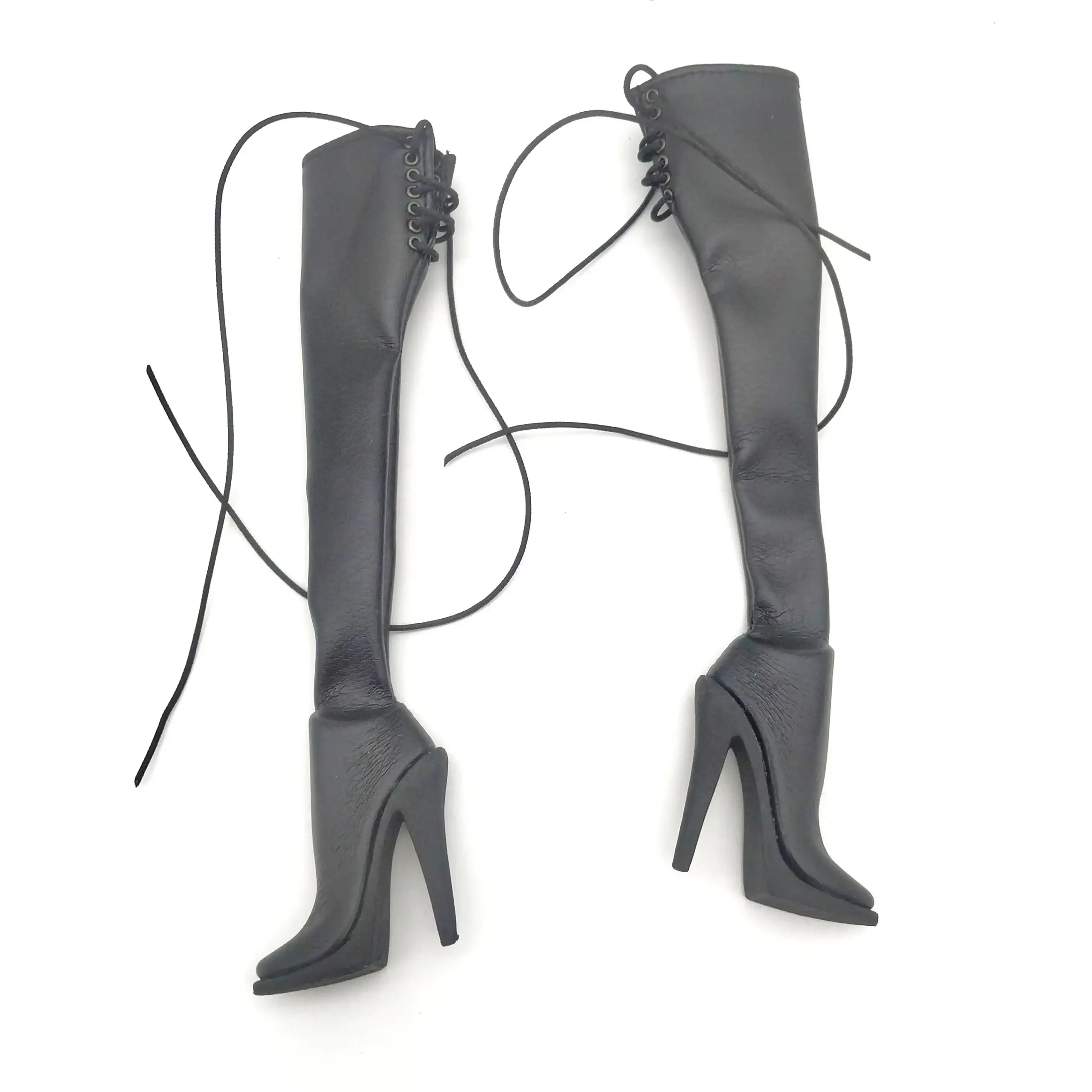 1/6 Scale Black High-Heeled Boots for Figures 2 1/6 Scale Black High-Heeled Boots for Figures - Image 2