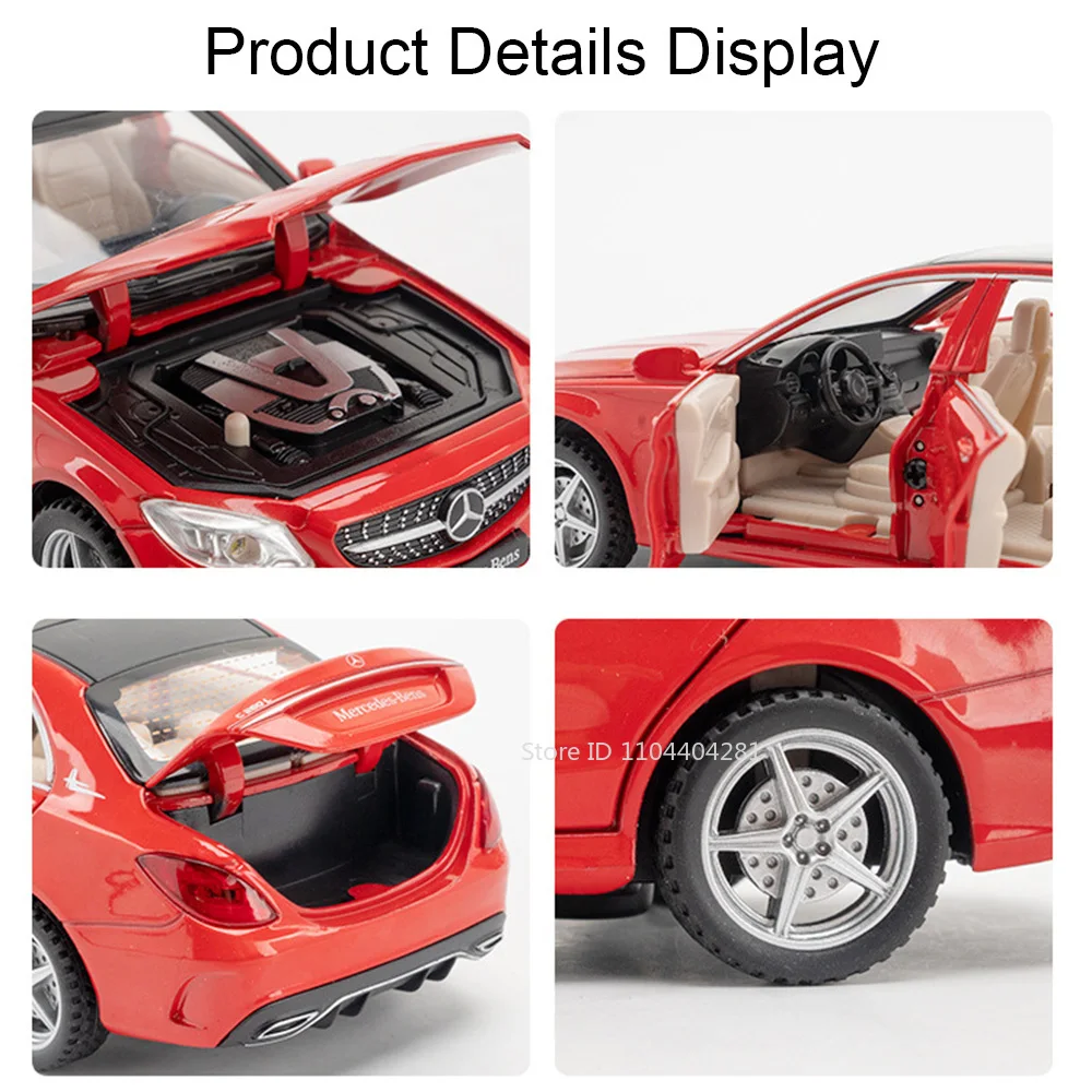 1:32 Scale Alloy Model Car with Lights 5 1:32 Scale Alloy Model Car with Lights - Image 5