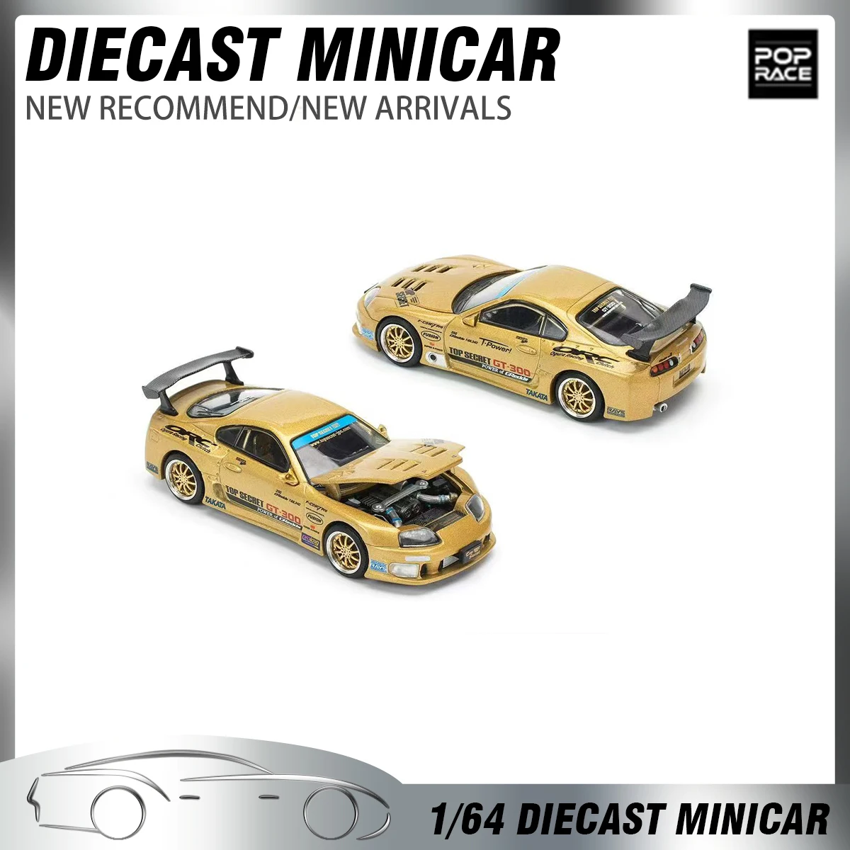 Gold Diecast Car Model 1:64 Scale for Collectors 9 Gold Diecast Car Model 1:64 Scale for Collectors - Image 9