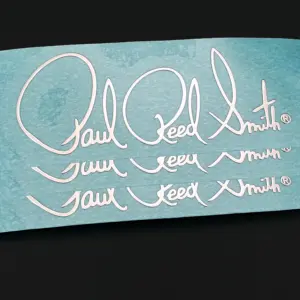 PRS Silver Metal Decal Set for Guitar Pegheads