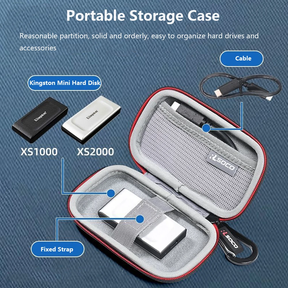 Portable SSD Protective Case for Kingston XS1000, XS2000 3 Portable SSD Protective Case for Kingston XS1000, XS2000 - Image 3