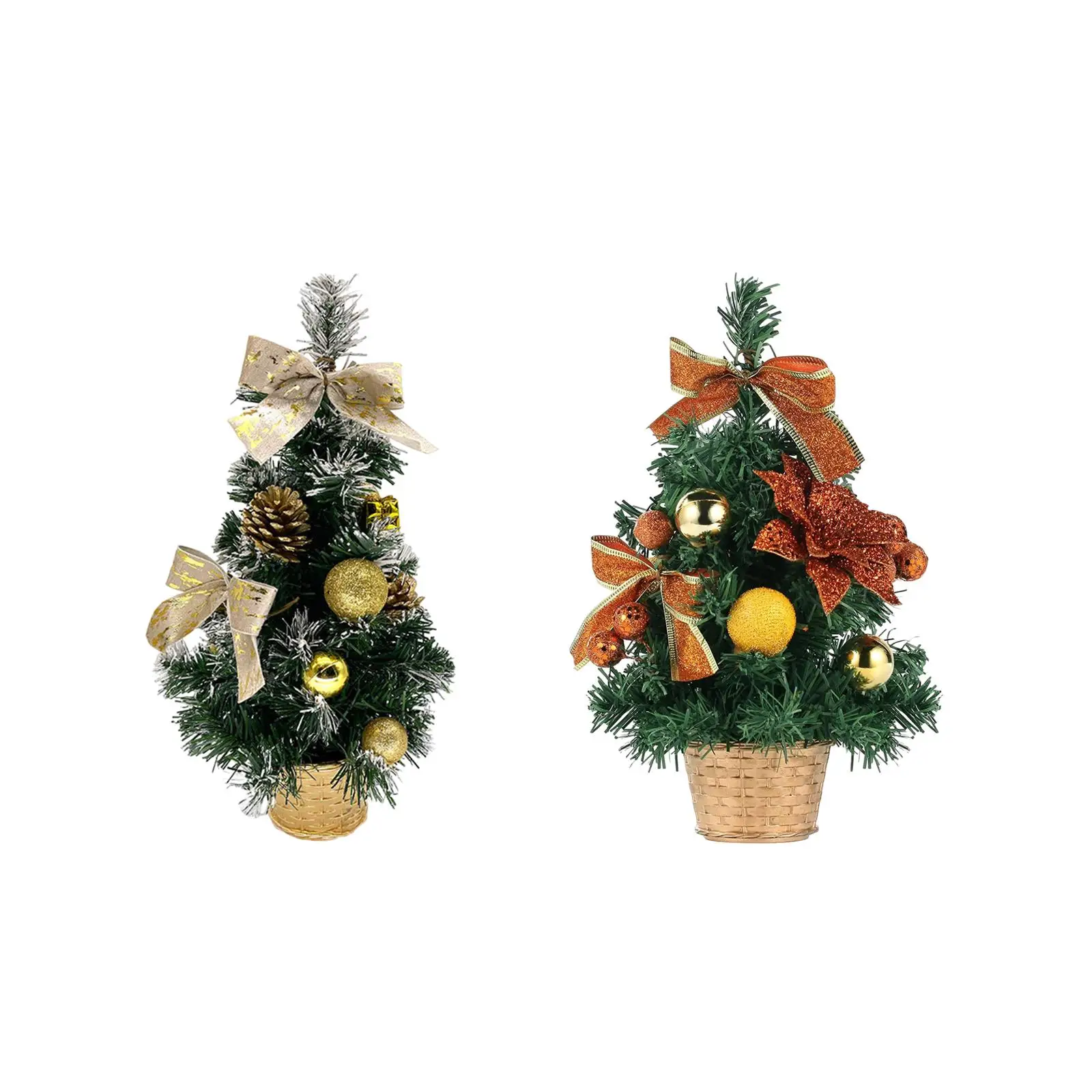 Miniature 40cm Frosted Christmas Tree with Decorations 2 Miniature 40cm Frosted Christmas Tree with Decorations - Image 2