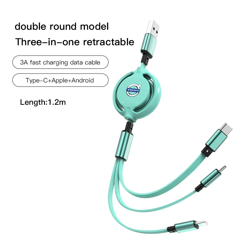 Black Retractable Multi-Device Charging Cable 8 Black Retractable Multi-Device Charging Cable - Image 8