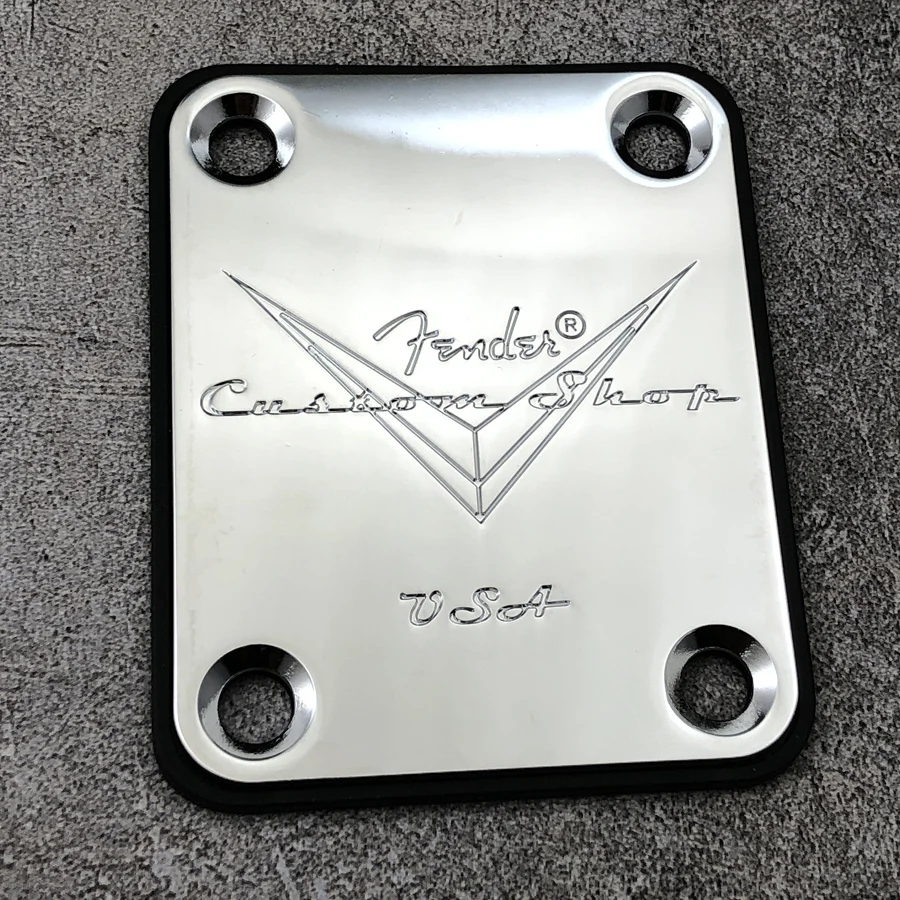 Fender Custom Shop Silver Neck Plate 2 Fender Custom Shop Silver Neck Plate - Image 2