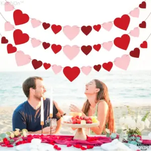 Valentine’s Heart Banner Garland for Celebrations