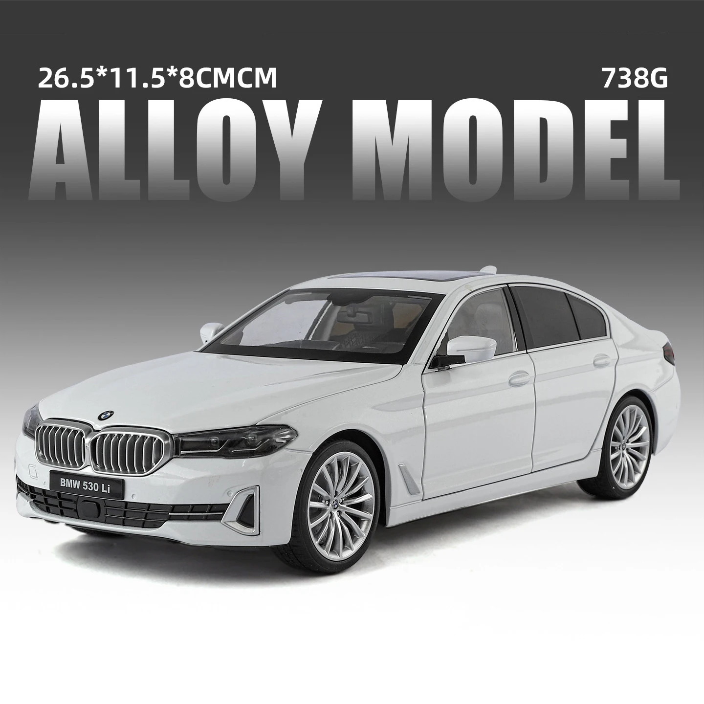 Black BMW 530 Li 1:18 Scale Model Car 3 Black BMW 530 Li 1:18 Scale Model Car - Image 3