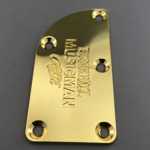 Musicman Guitar Neck Plate in Gold, Black Chrome, or Silver 5 S3d590856a4bc4a40aa1e830081296306T