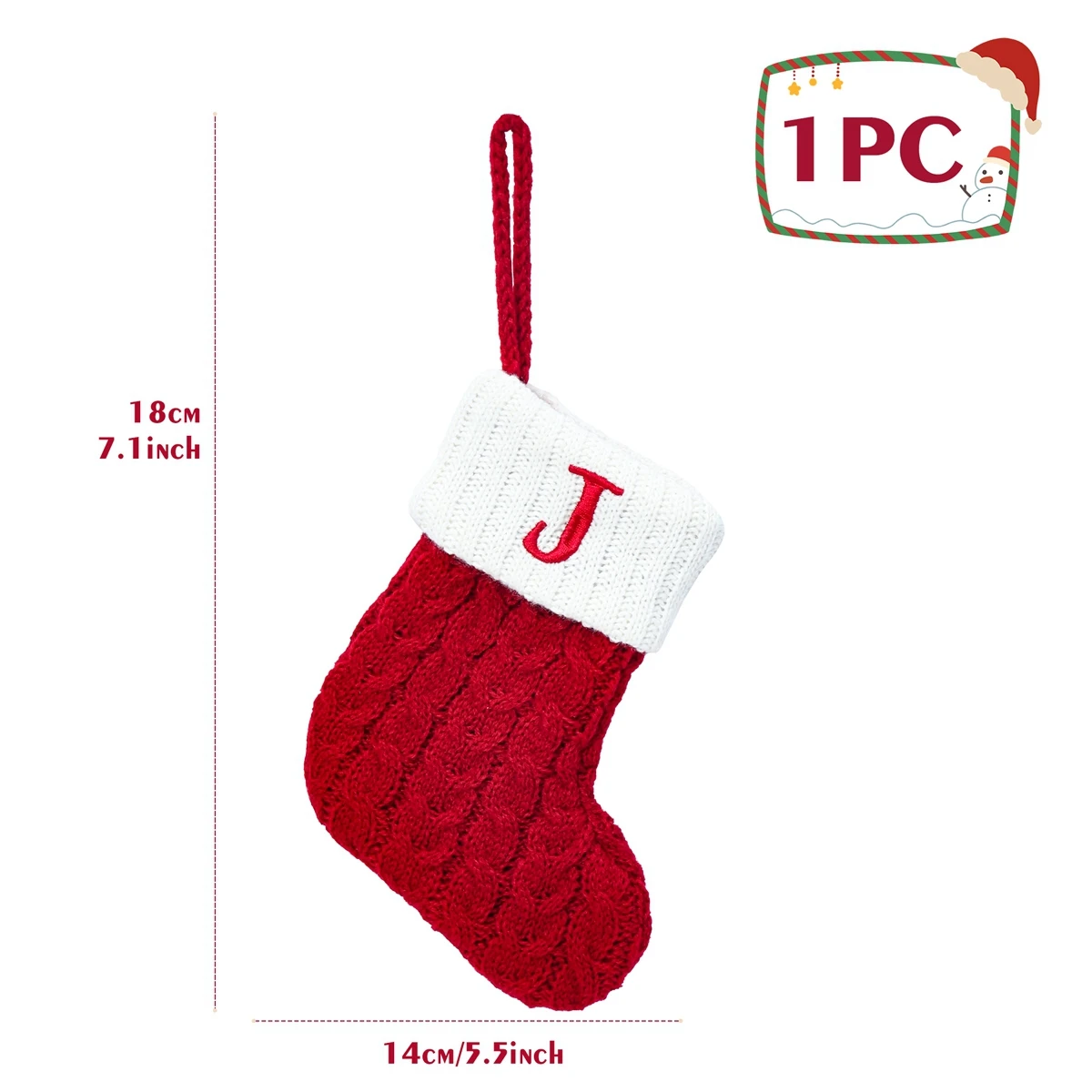 Festive Christmas Stocking with Letter Decor 28 Festive Christmas Stocking with Letter Decor - Image 28