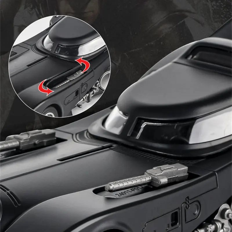 1/24 Batmobile Diecast Model in Black 2 1/24 Batmobile Diecast Model in Black - Image 2