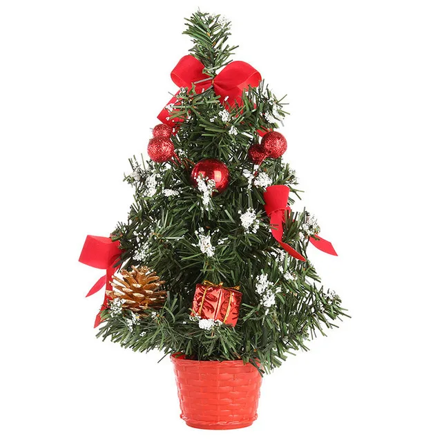 Miniature 30cm Artificial Christmas Tree in Four Colors 3 Miniature 30cm Artificial Christmas Tree in Four Colors - Image 3