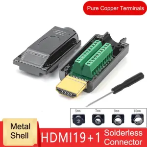 HDMI 2.0 Solder-Free Plug Connector for 4K Video 12 S3f153fdd0635419e854f4f47a74f3286b