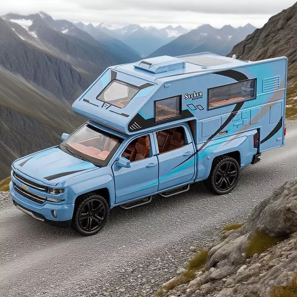 1:32 Silverado Pickup RV Diecast Model 2 1:32 Silverado Pickup RV Diecast Model - Image 2