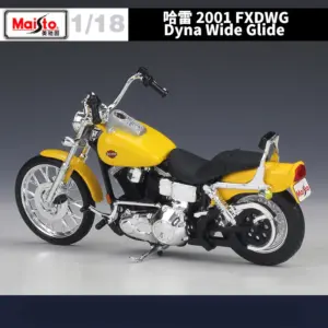 Yellow Harley Davidson FXDWG Model 1:18 Diecast Replica 10 S40283bd84100431fbf0eb606df3c012fe